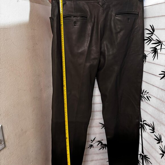 EU 50 🔥 GUCCI by TOM FORD Men's Black Leather Biker Pants Trousers ITALY - Picture 14 of 16